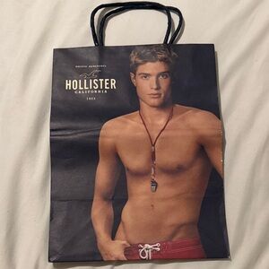 Hollister Black and Red Graphic Bag